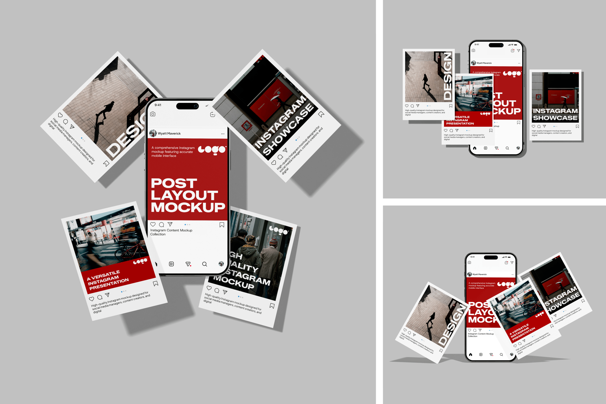 Bold Instagram Post Mockup Templates