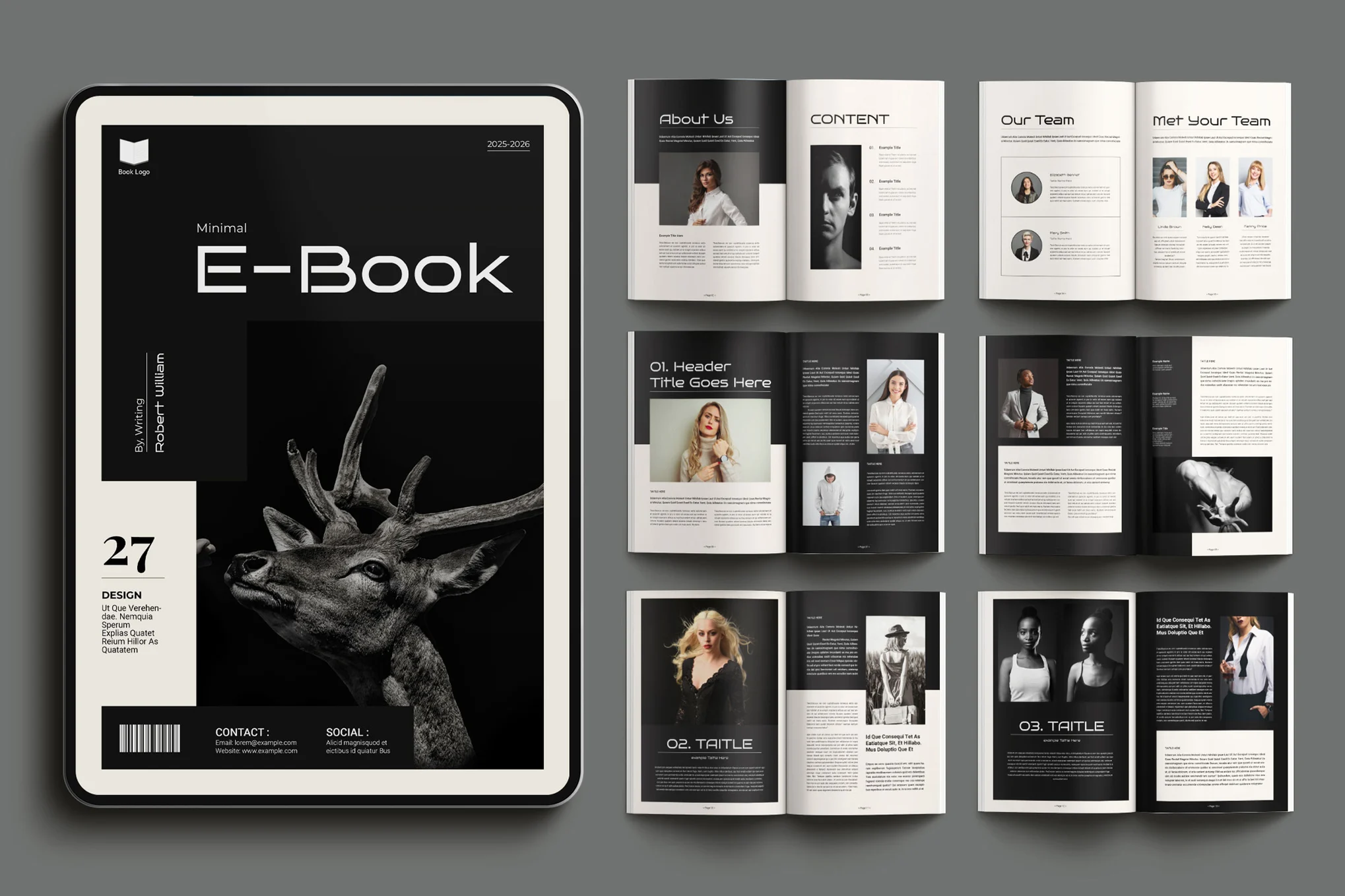 Bold Minimal eBook Template