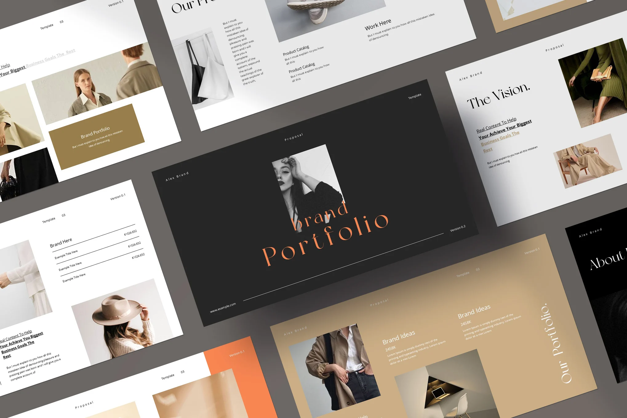 Bold Modern Brand Portfolio PowerPoint Template