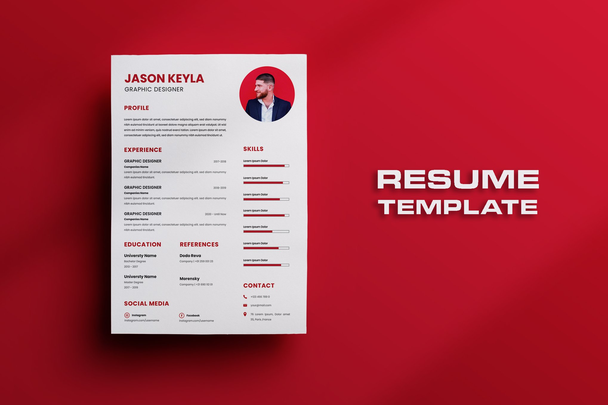 Bold One-Page Resume Template