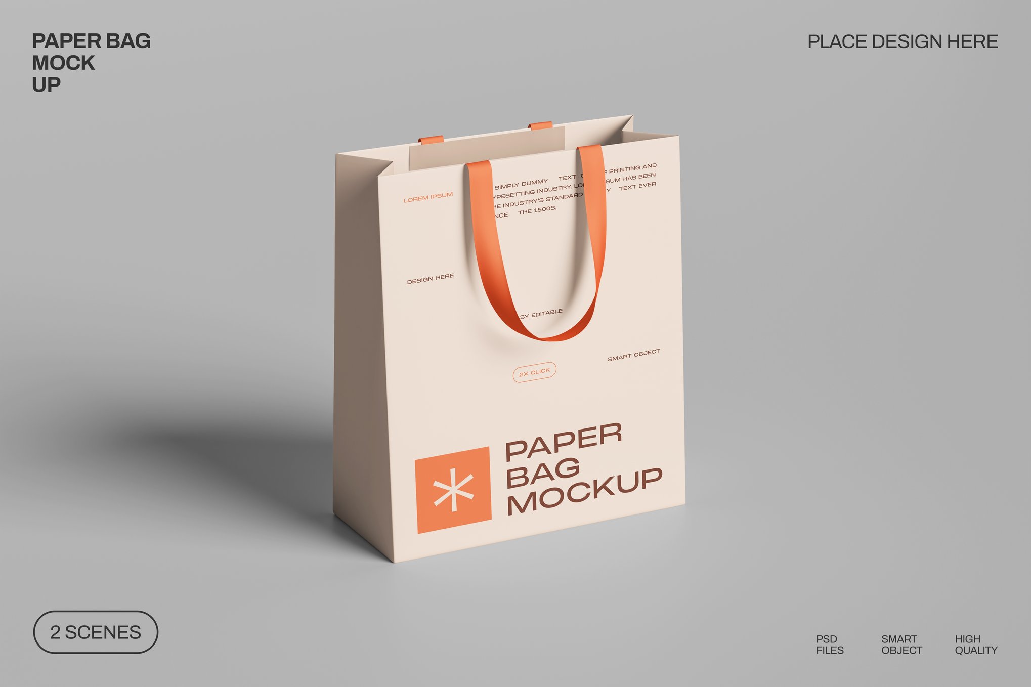 Bold Paper Bag Mockup