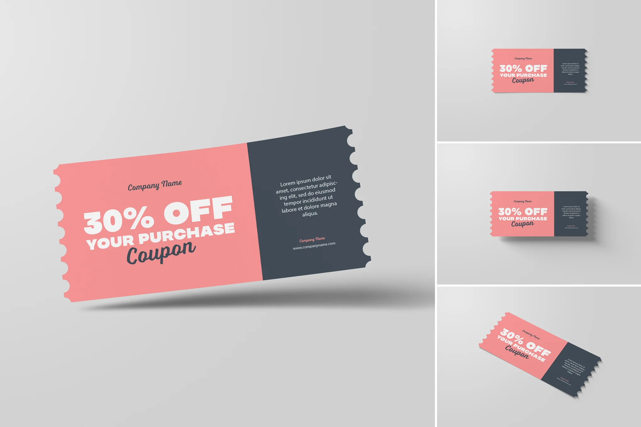 Bold Voucher Mockup Template