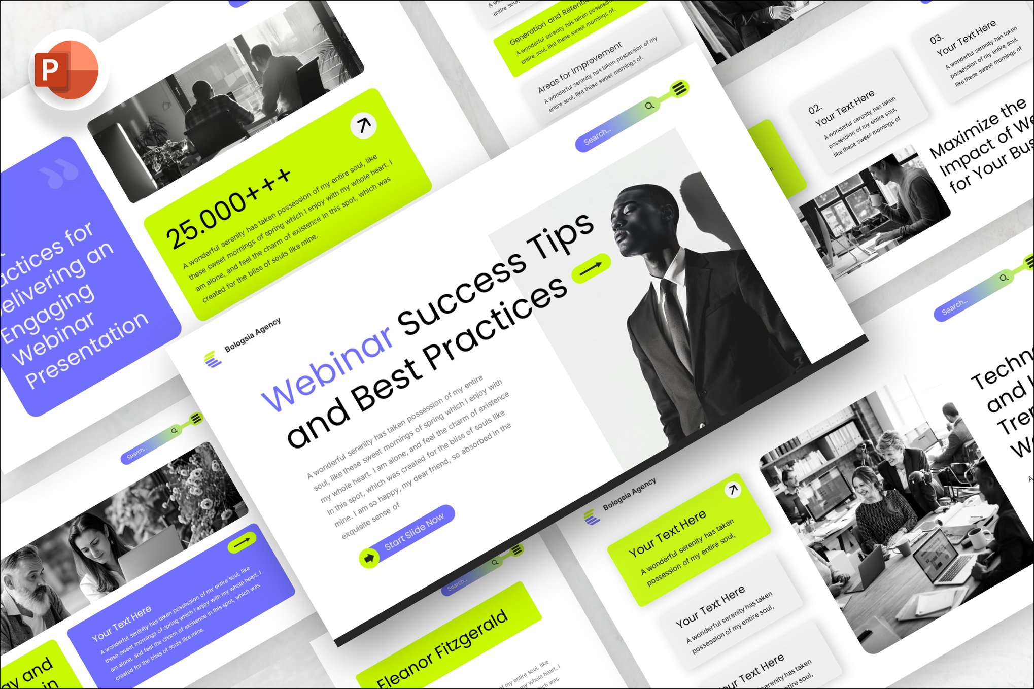Bold Webinar Presentation PowerPoint Template