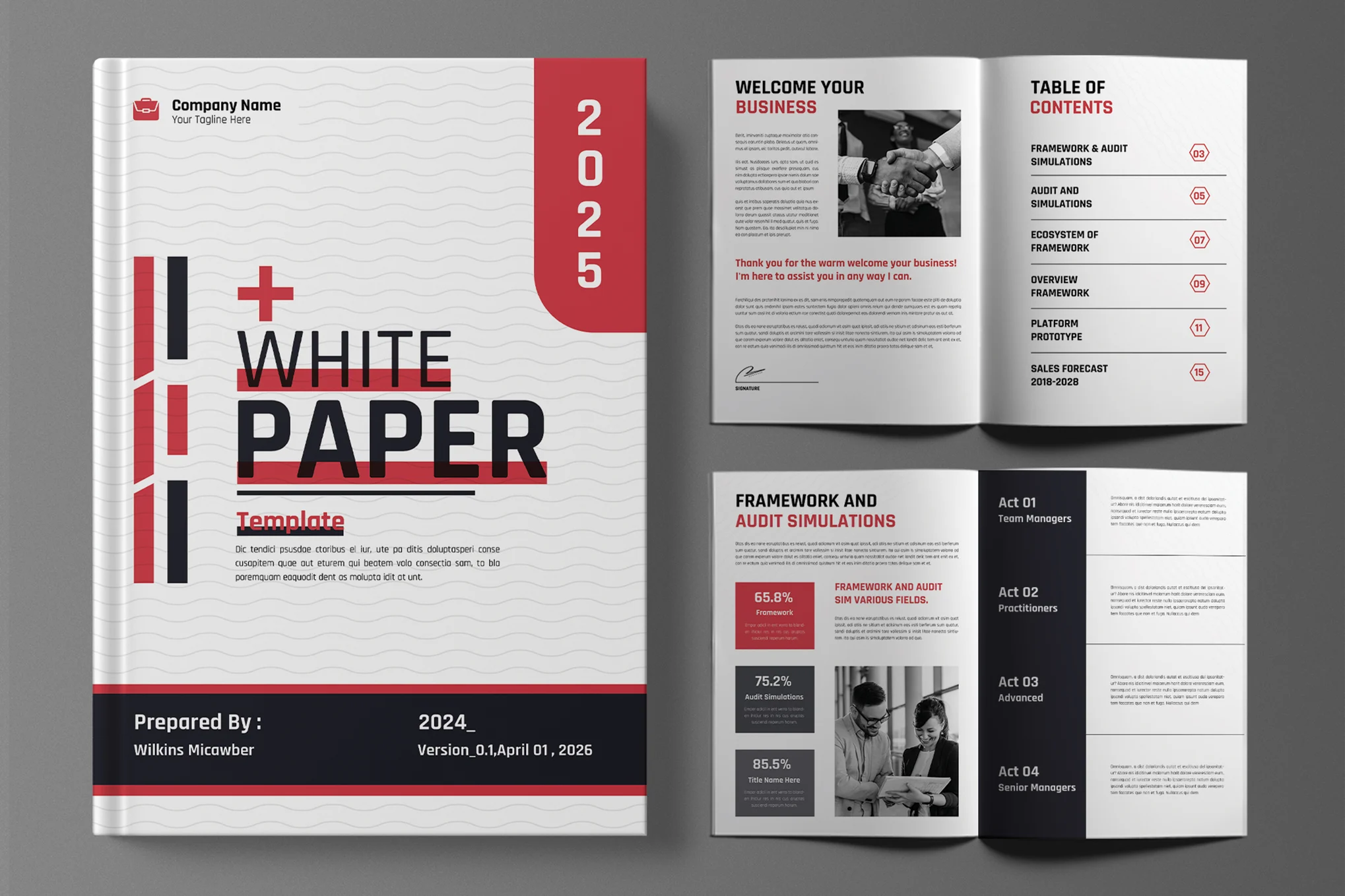 Bold White Paper Template INDD