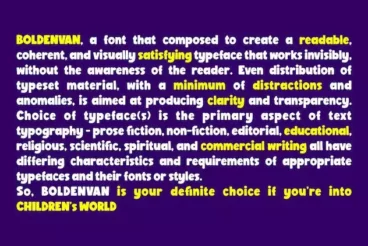 First alternate image for BoldenVan Fun Children’s Fonts