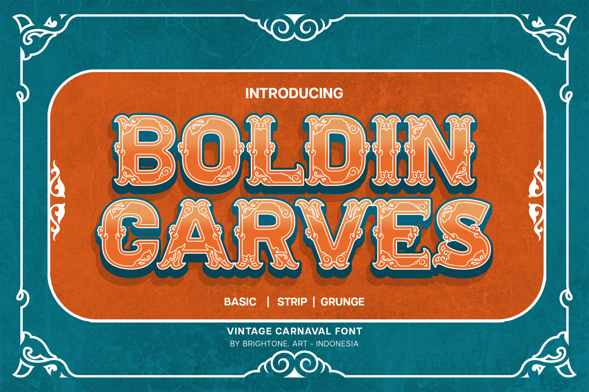 Boldin Carves - Vintage Carnaval Font