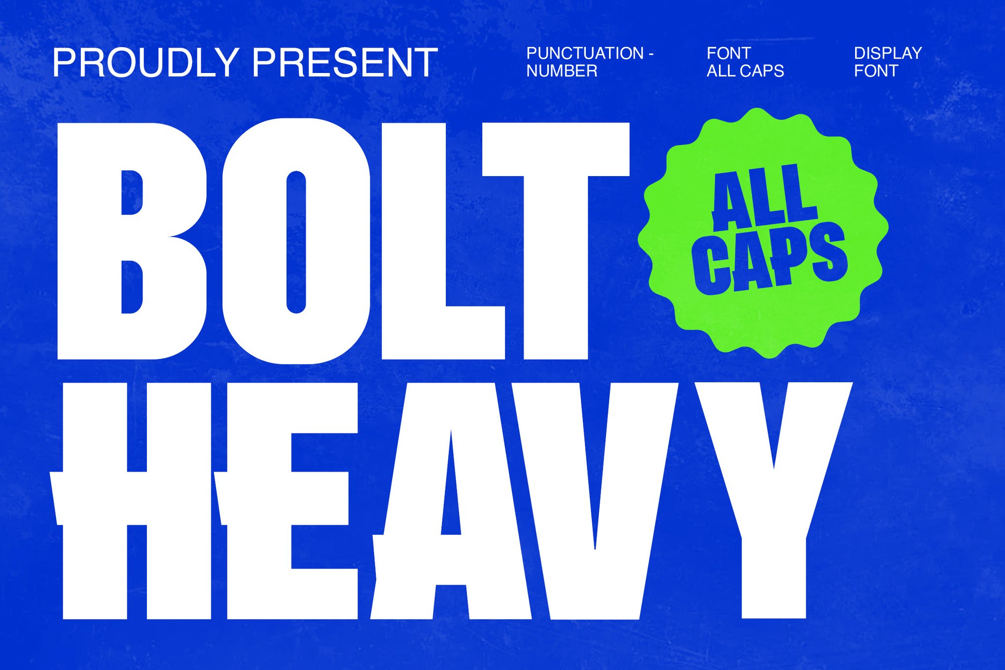 Bolt Heavy - All Caps Bold Display Font