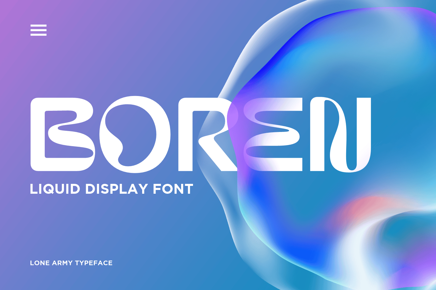 Boren - Creative Liquid Font