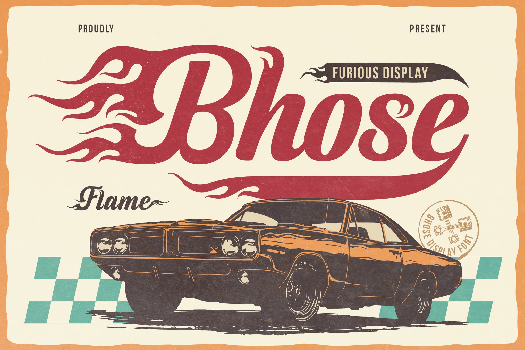Boshe - Creative Fire Font