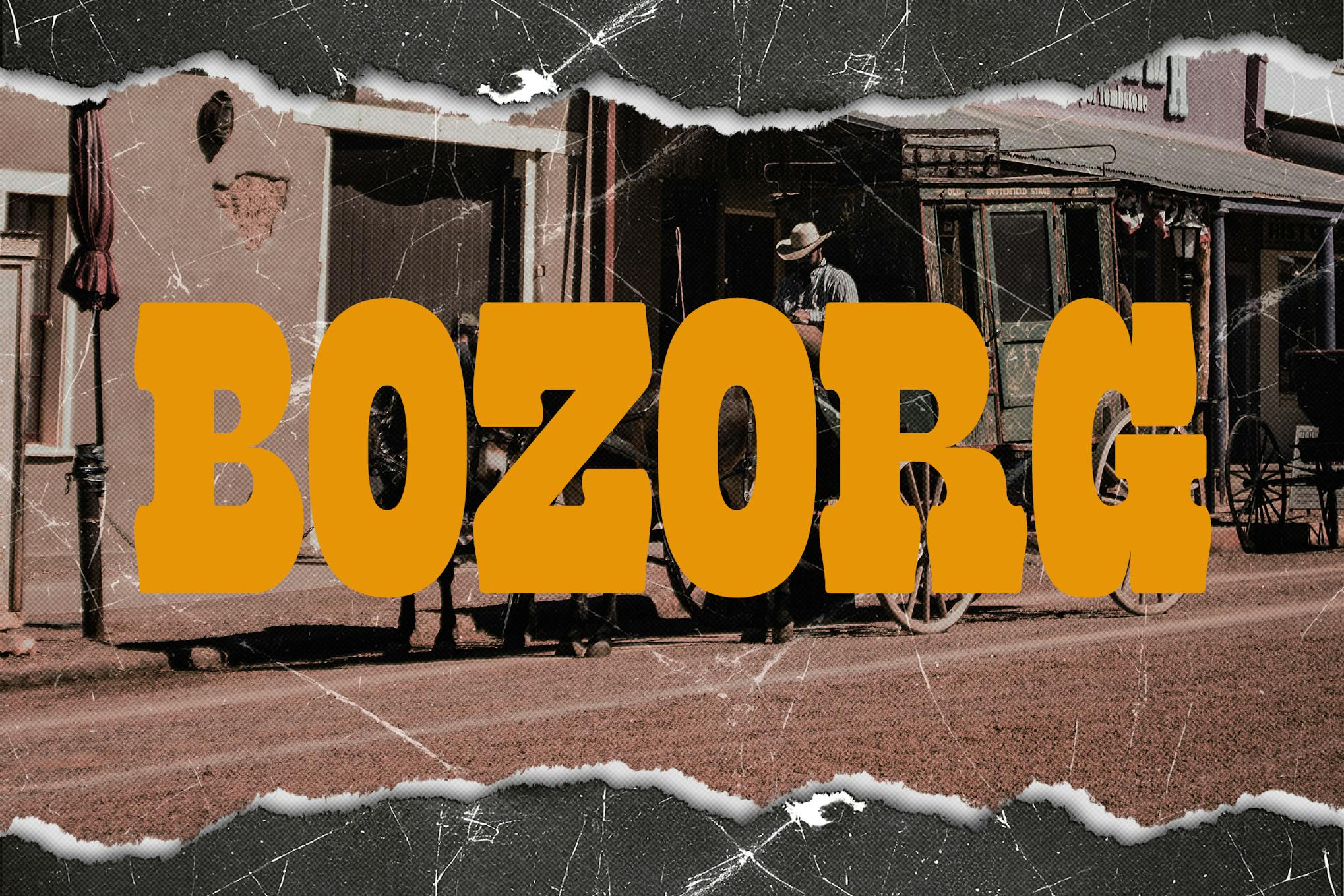 Bozorg - Thick Westren Font