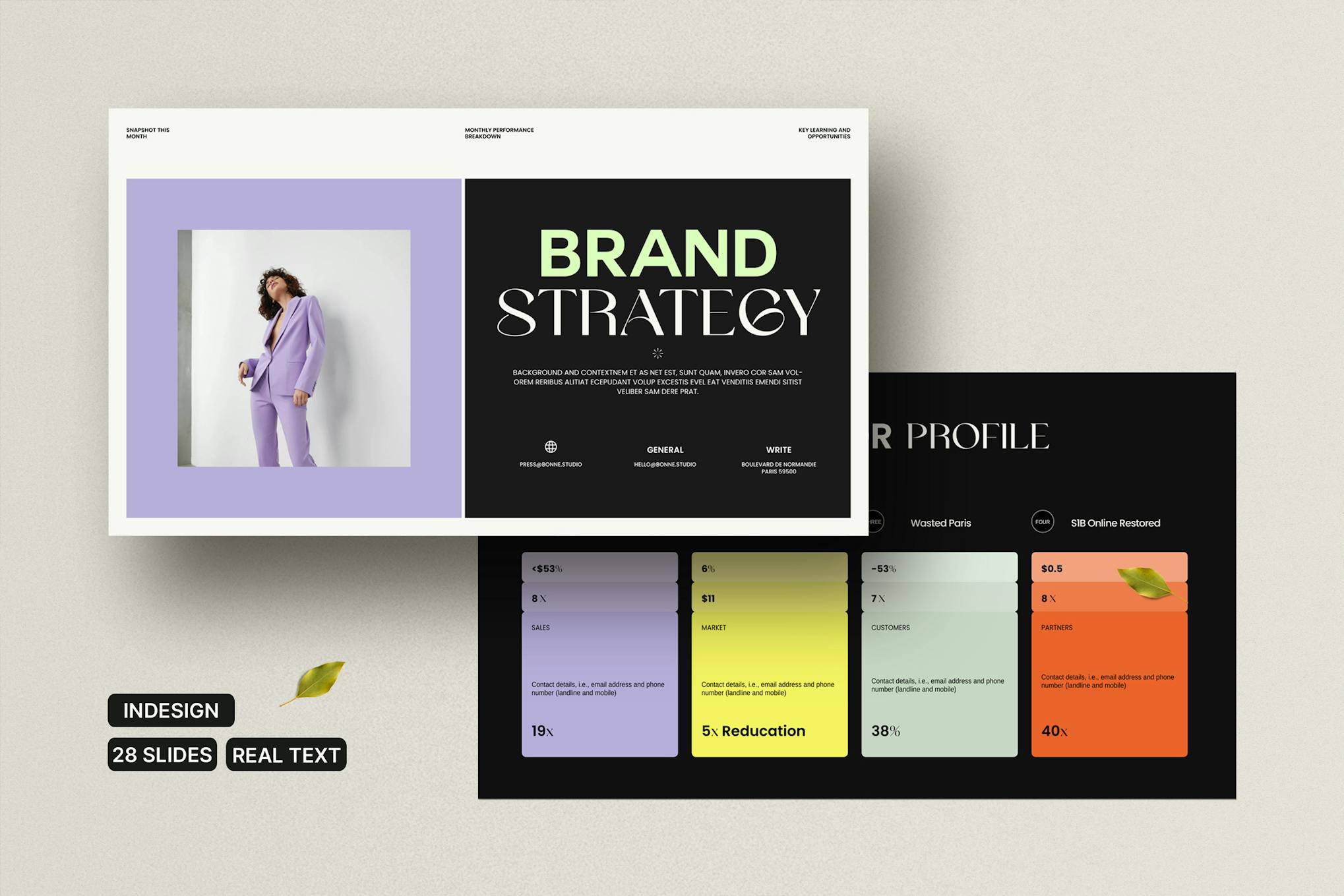 Brand Strategy Template for InDesign
