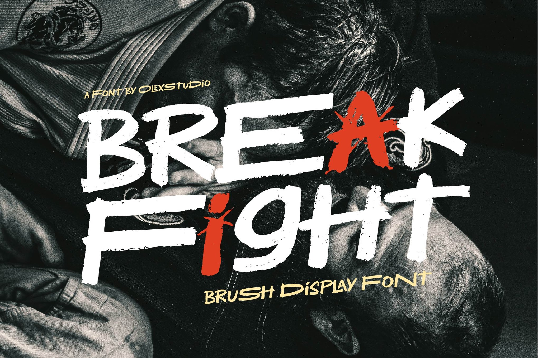 BREAK FIGHT - Aggressive Brush Font
