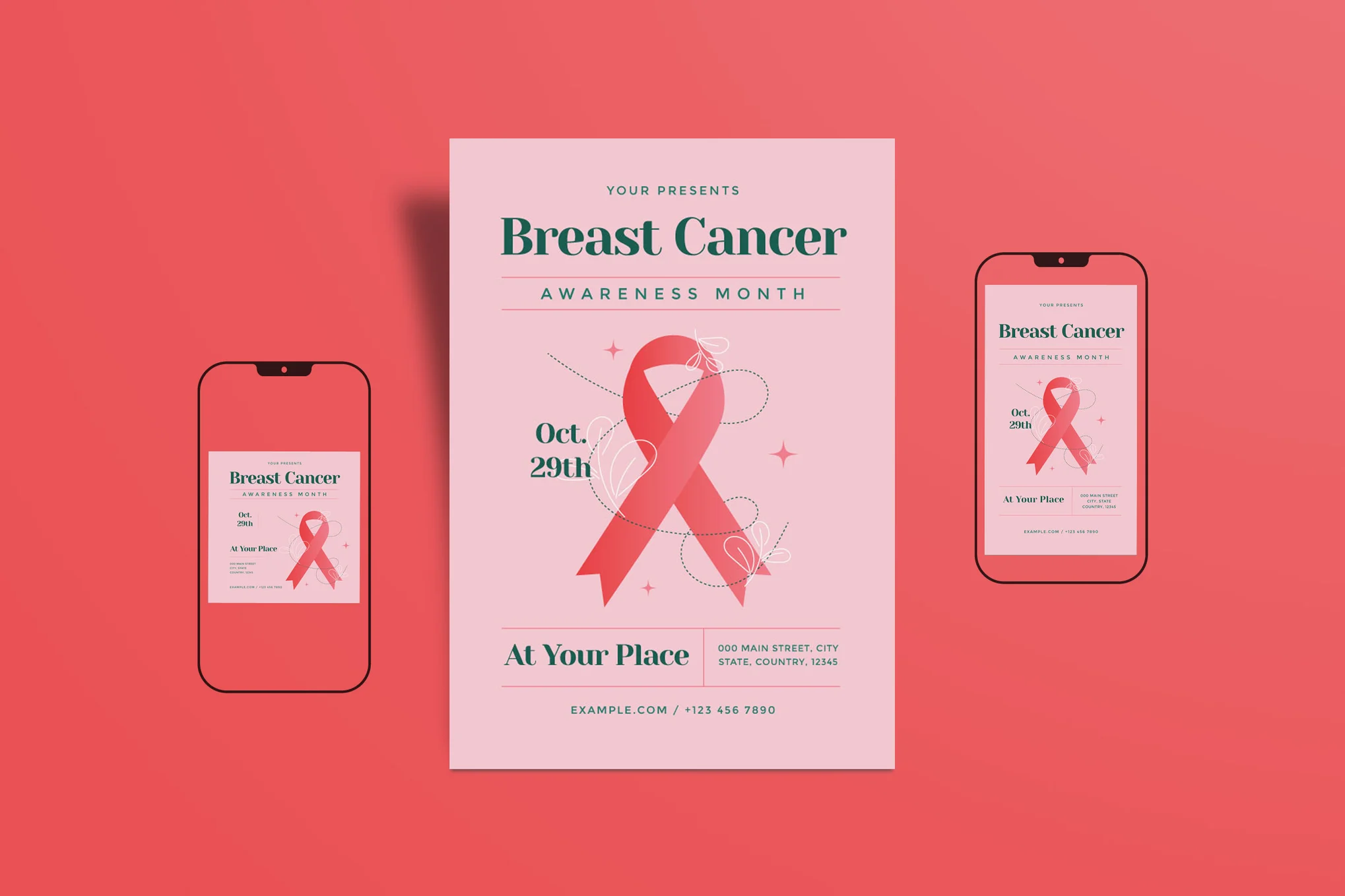 Breast Cancer Awareness Flyer Template