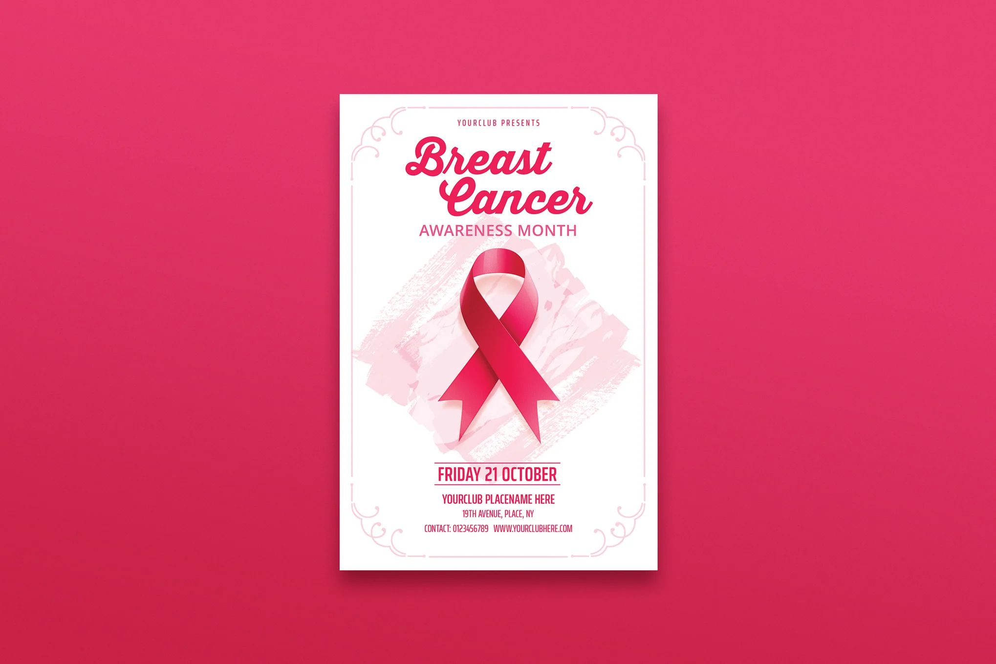 Breast Cancer Awareness Poster Template