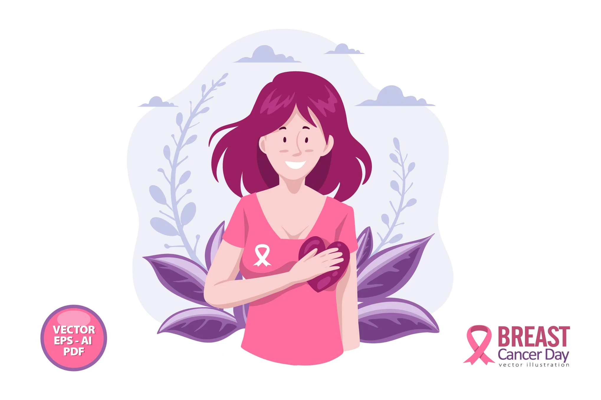 Breast Cancer Day Vector Illustration