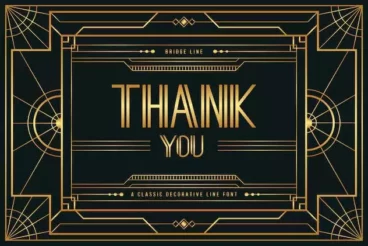 First alternate image for Bridge Line Elegant Art Deco Font