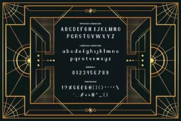 Second alternate image for Bridge Line Elegant Art Deco Font