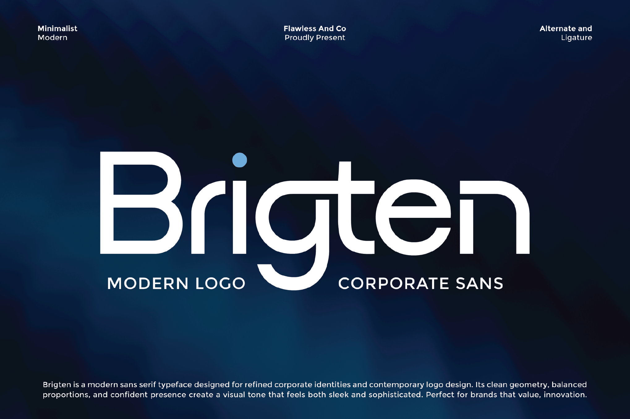 Brigten - Creative Corporate Logo Font