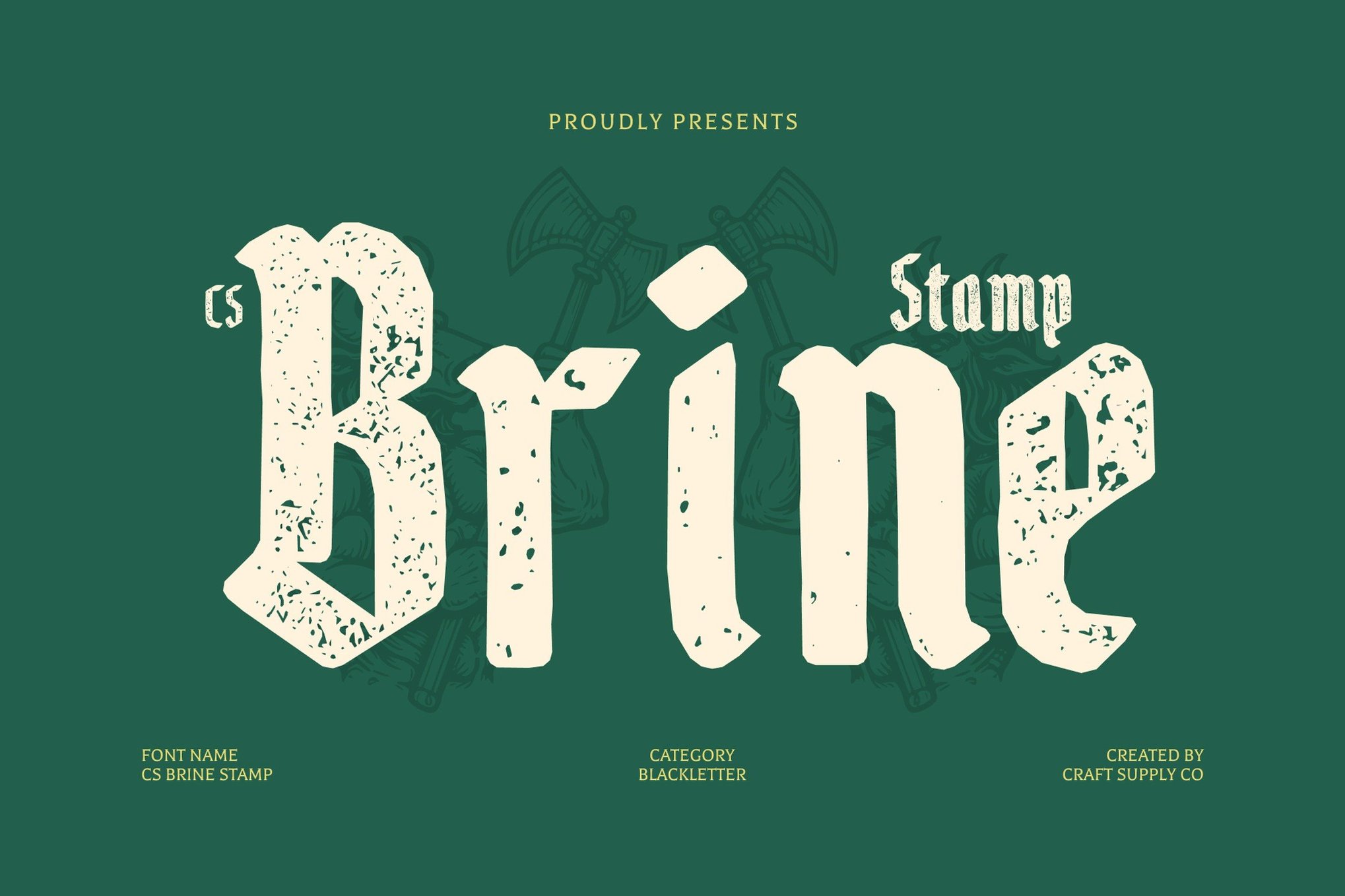 Brine - Classic Stamp Style Font