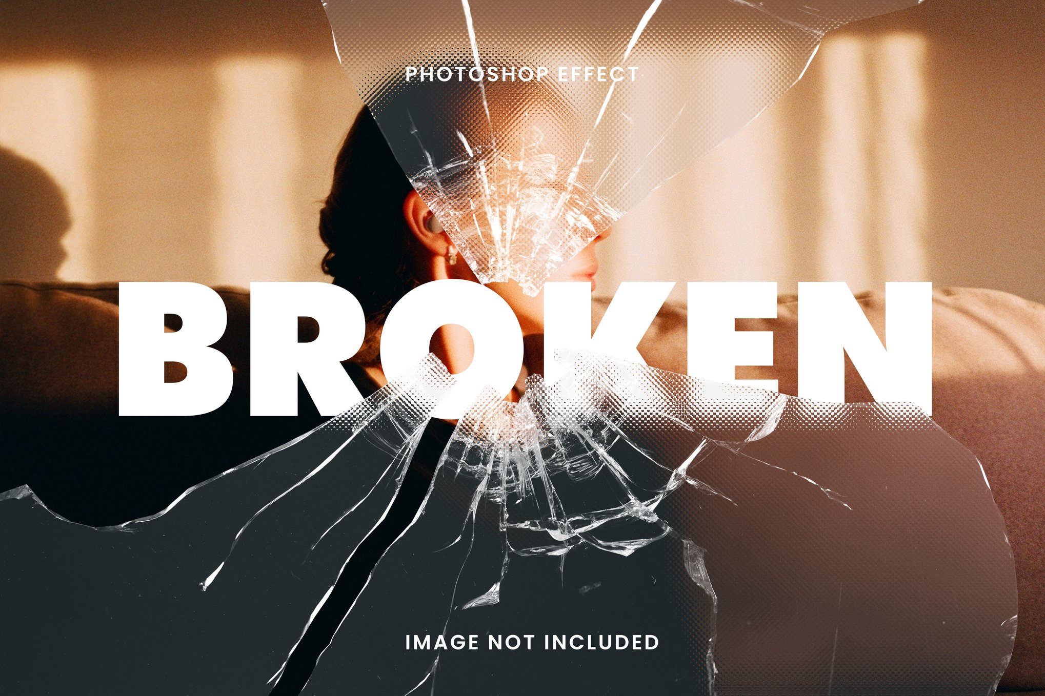 Broken Glass Photoshop Overlay Effect