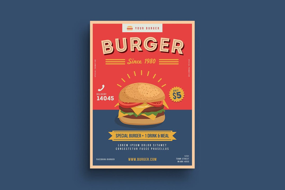 burger-poster 20 Stylish Poster Color Schemes design tips Inspiration|color|posters 