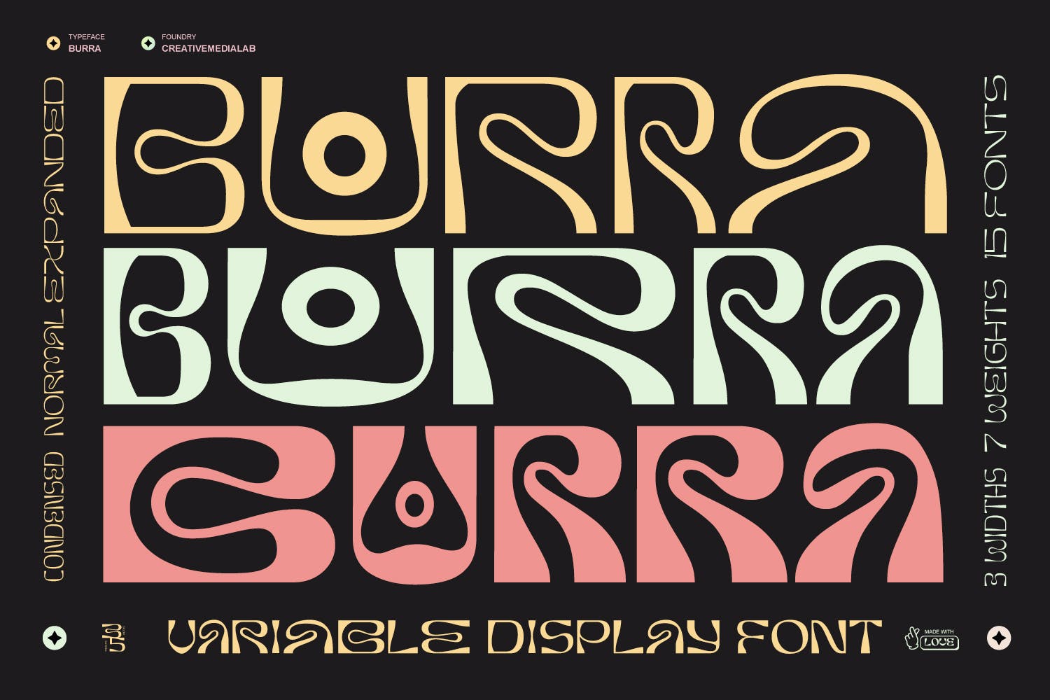 Burra Psychedelic Display Font