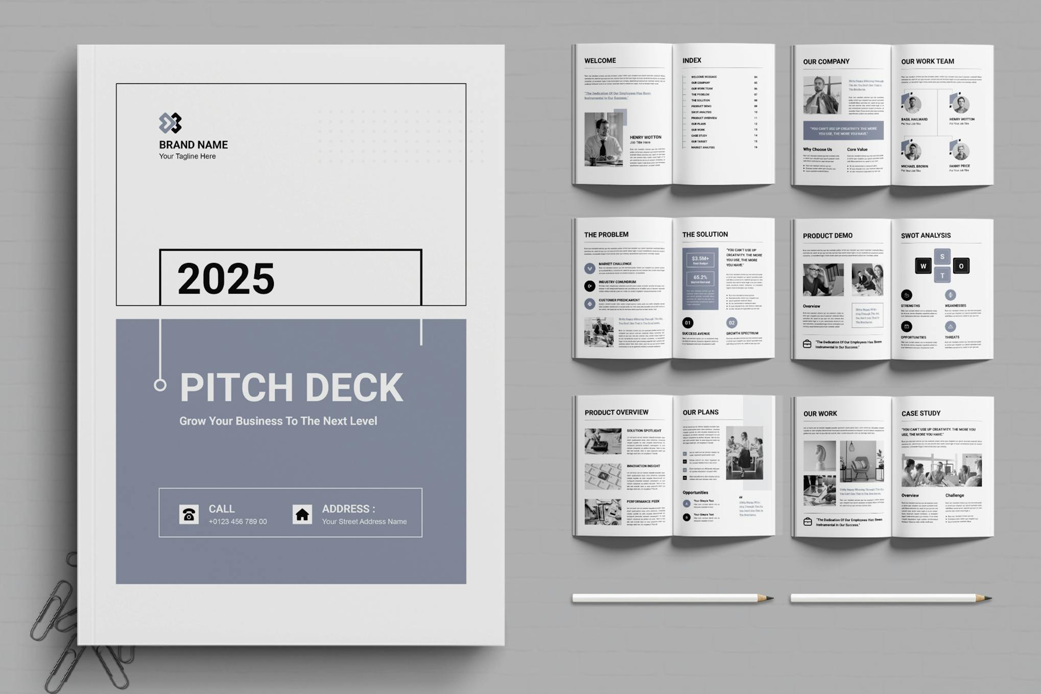 Business & Marketing Pitch Deck Brochure Template