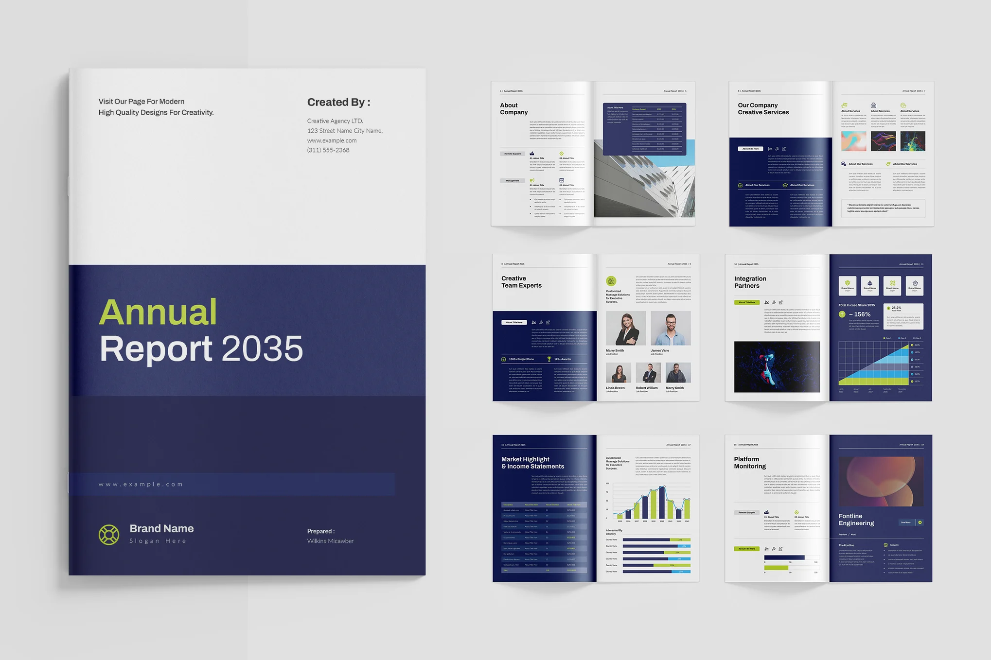 Business Blue Annual Report Template