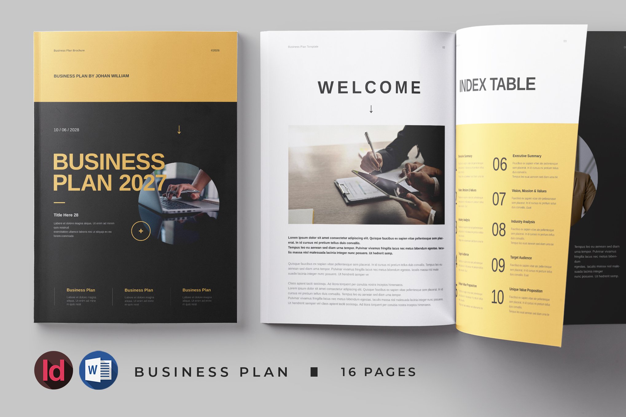 Business Plan Brochure Word Template