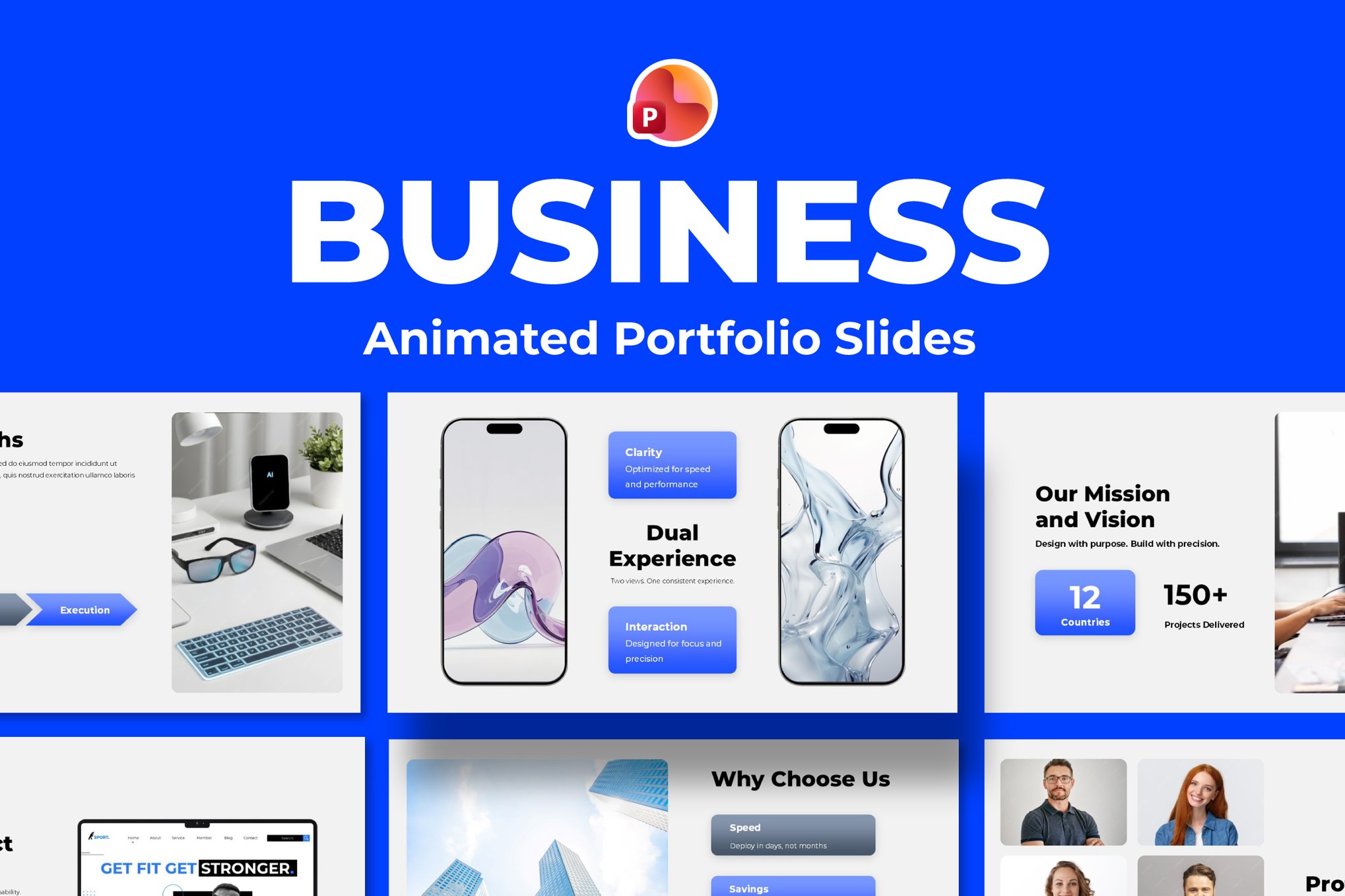 Business Portfolio Parallax PowerPoint Template