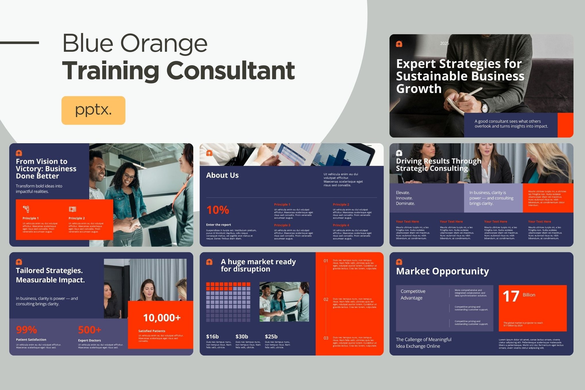 Business Training Consultant PowerPoint Template