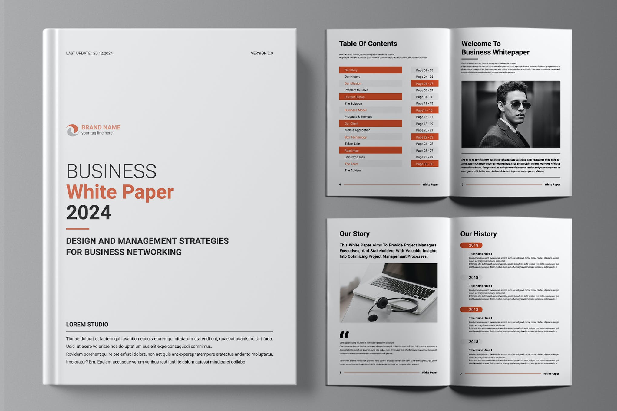 Business White Paper Brochure Template