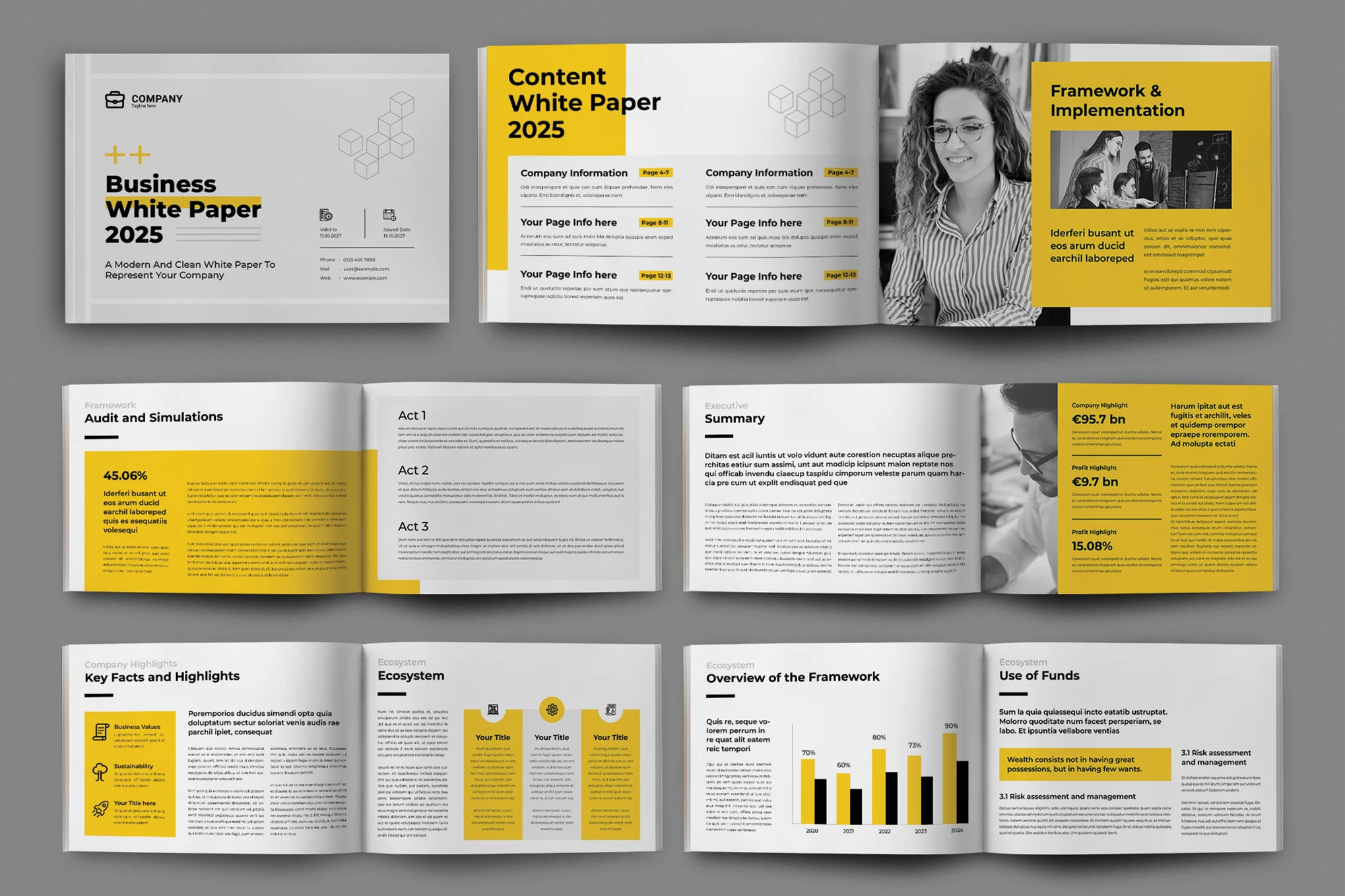 Business White Paper Landscape Template