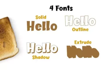 Second alternate image for Butter Layer Fun Fonts With Shadow