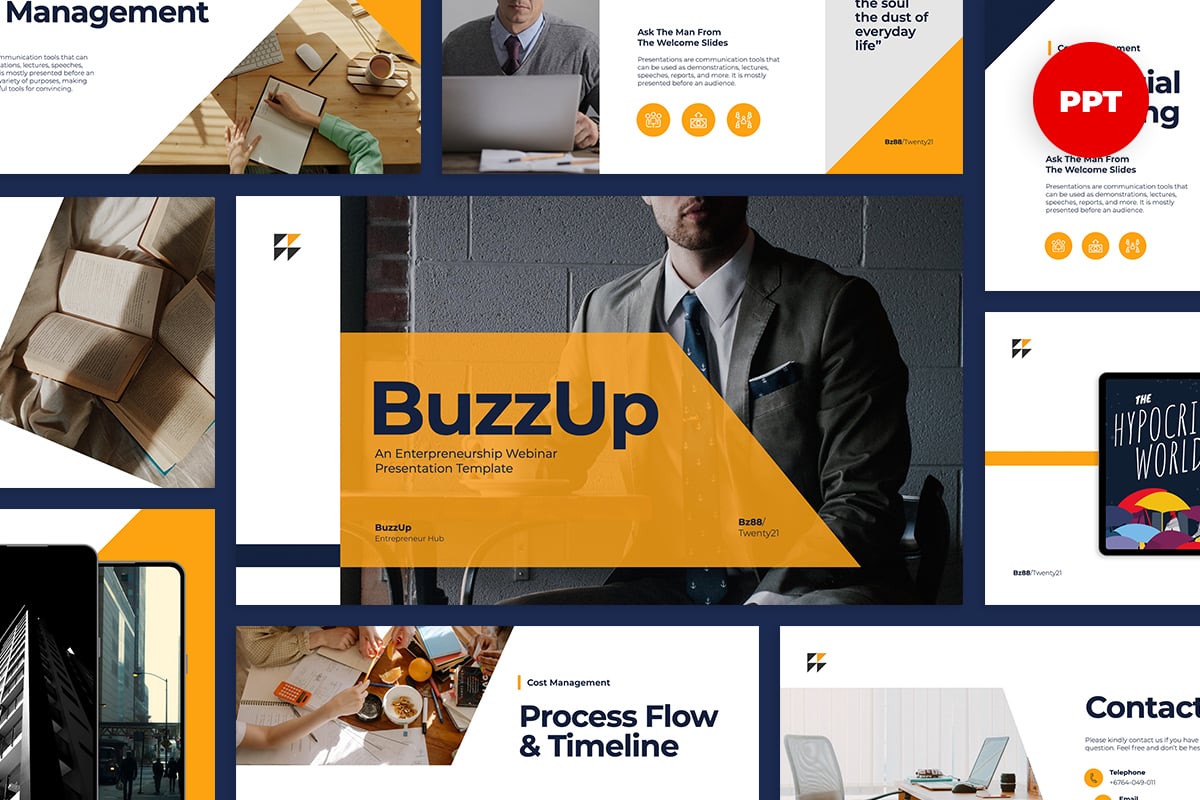BuzzUp - Business Webinar PowerPoint Template