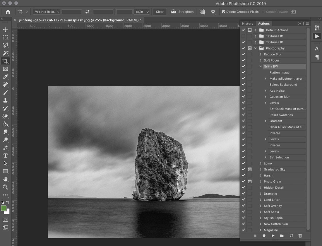 how to export photoshop action