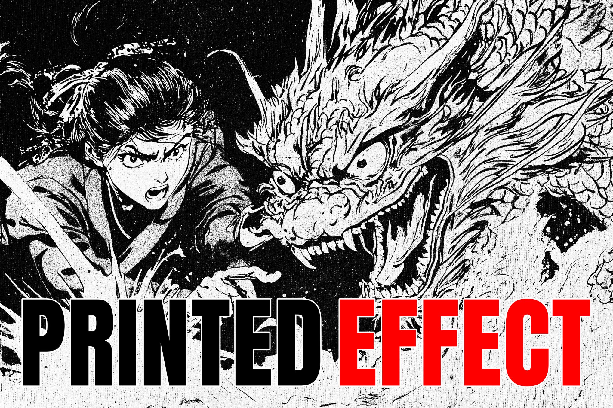 B&W Printed Effect Filter for Photoshop