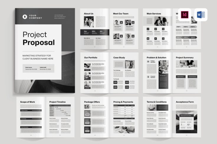 60 Awesome Business & Project Proposal Templates for Microsoft Word ...