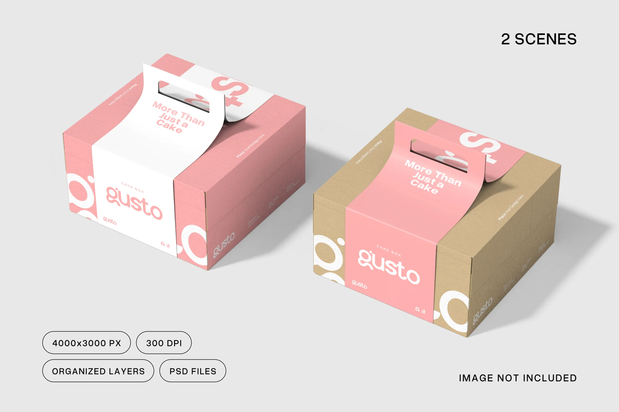 Cake Box Packaging Mockup