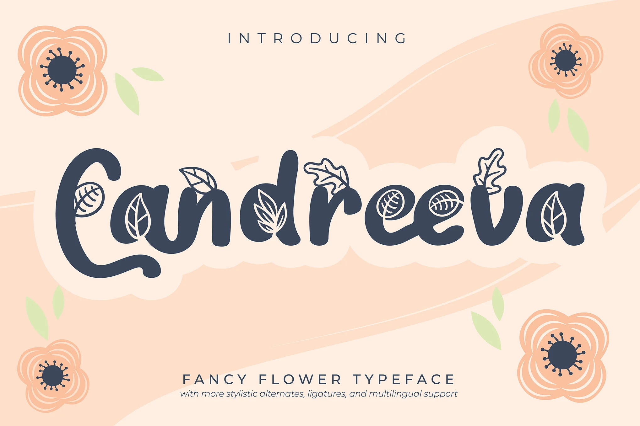 Candreeva - Fancy Flower Font