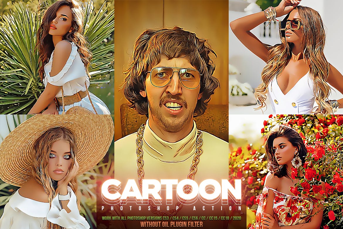 cartoon photoshop action