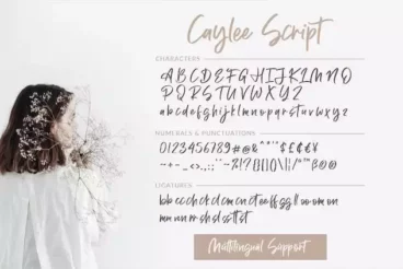 Second alternate image for Caylee- Art Deco Script Font