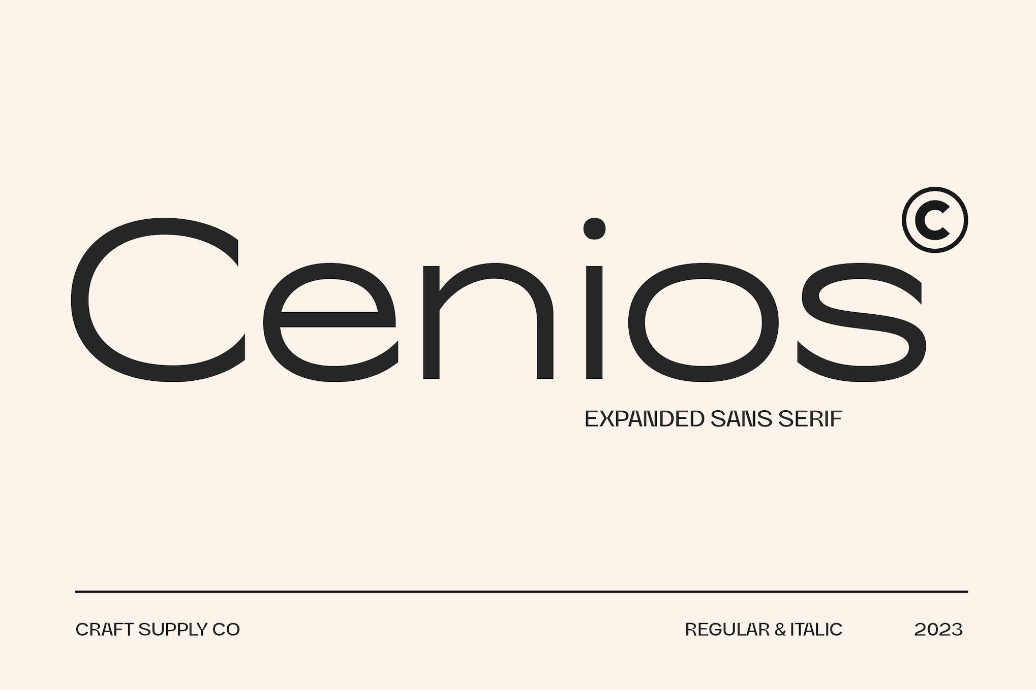 Cenios - Expanded Sans Serif Font