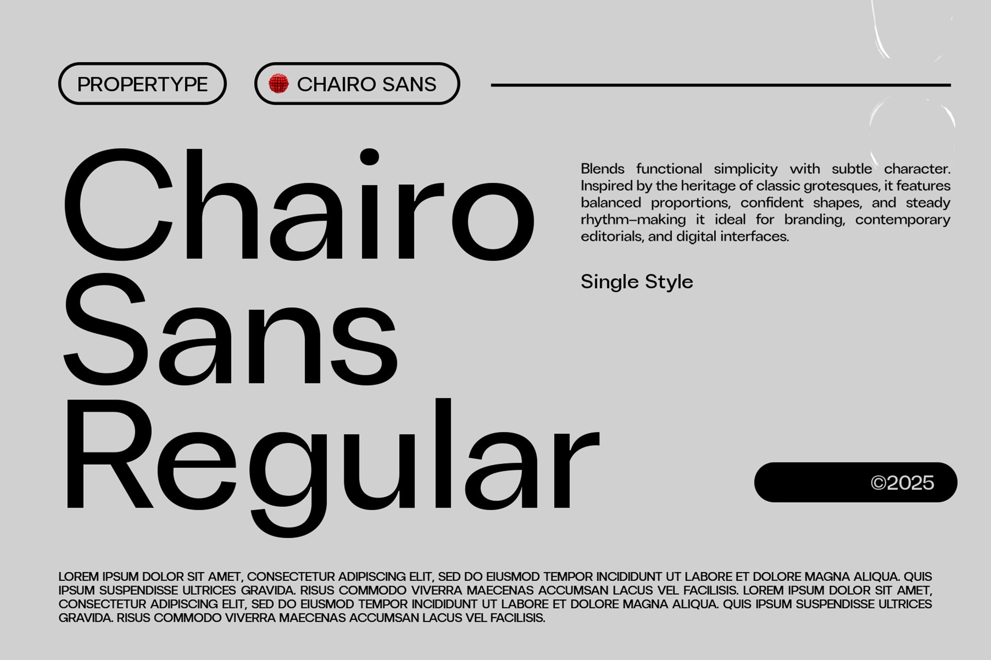 ChairoSans Regular Corporate Font