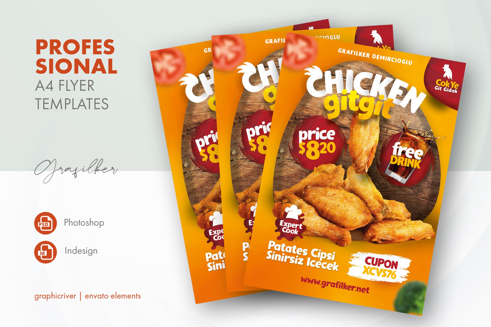 Chicken Dish Restaurant Flyer Template
