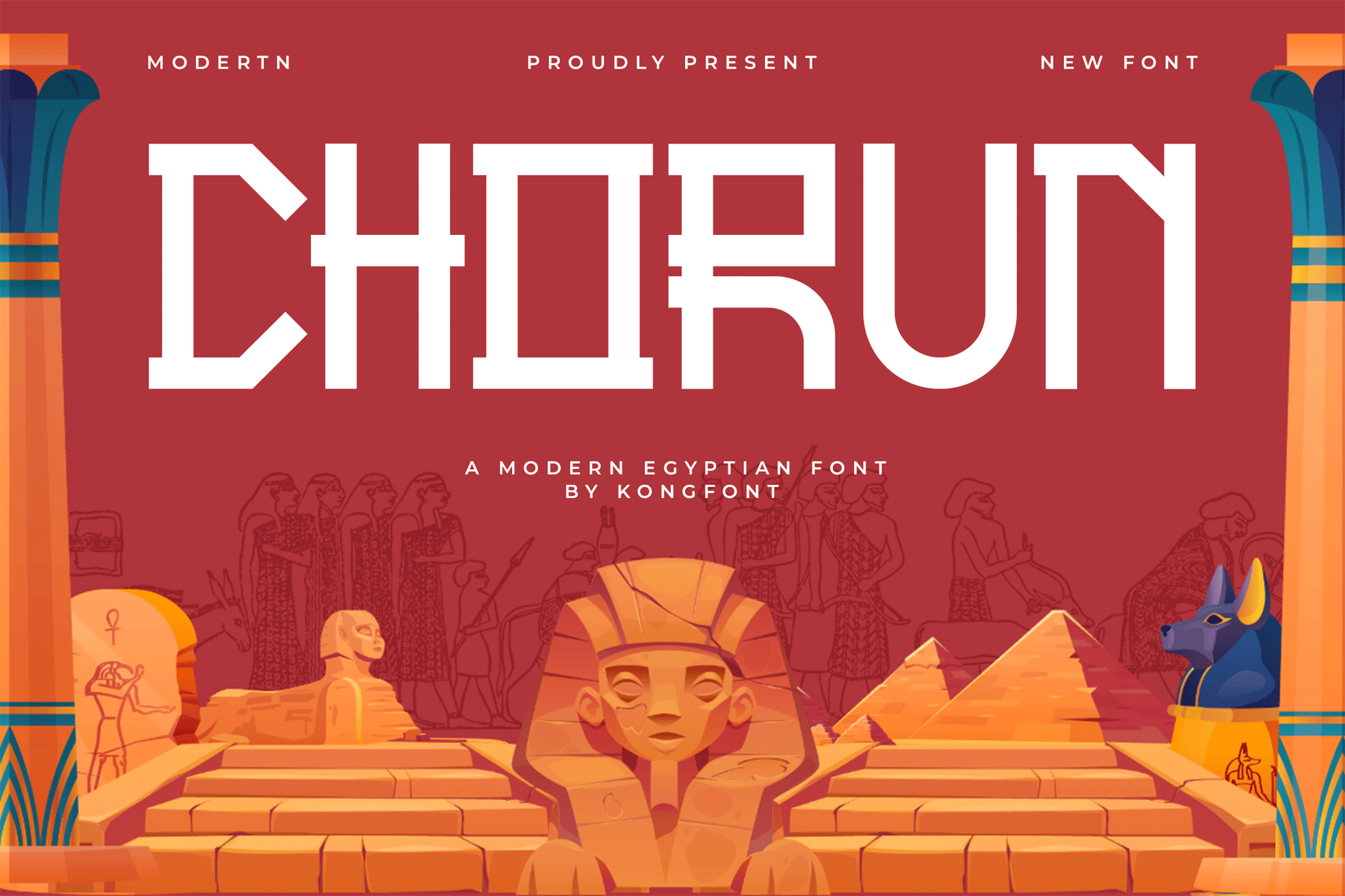 Chorun - Creative Egyptian Style Font