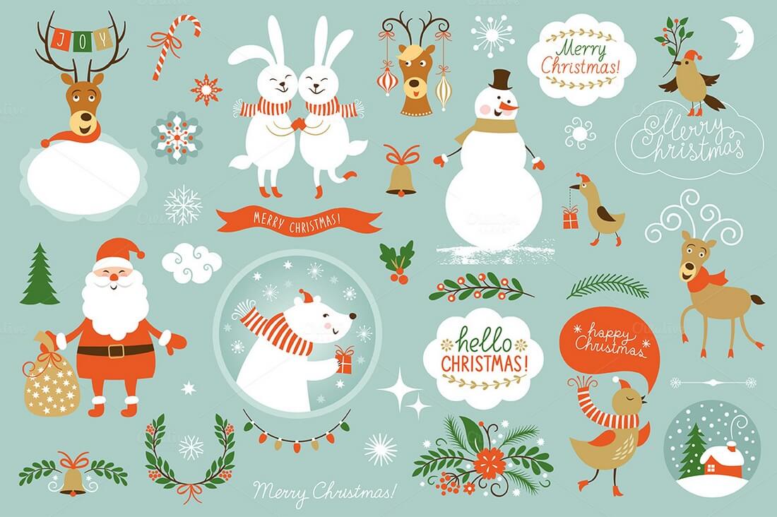 christmas-set 70+ Christmas Mockups, Icons, Graphics & Resources design tips 