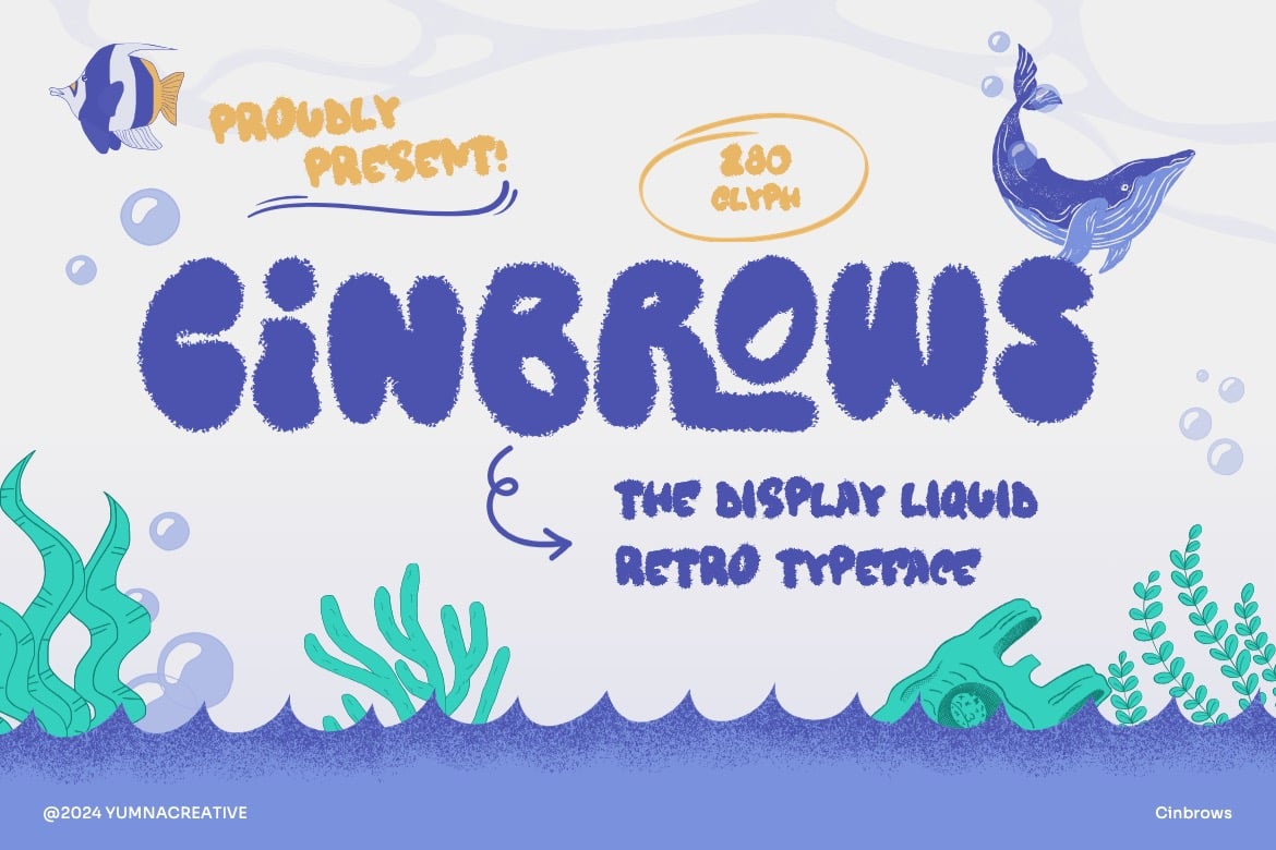 Cinbrows - Liquid Watercolor Font