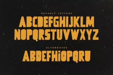 Second alternate image for Cinderheart Rough Blocky Font