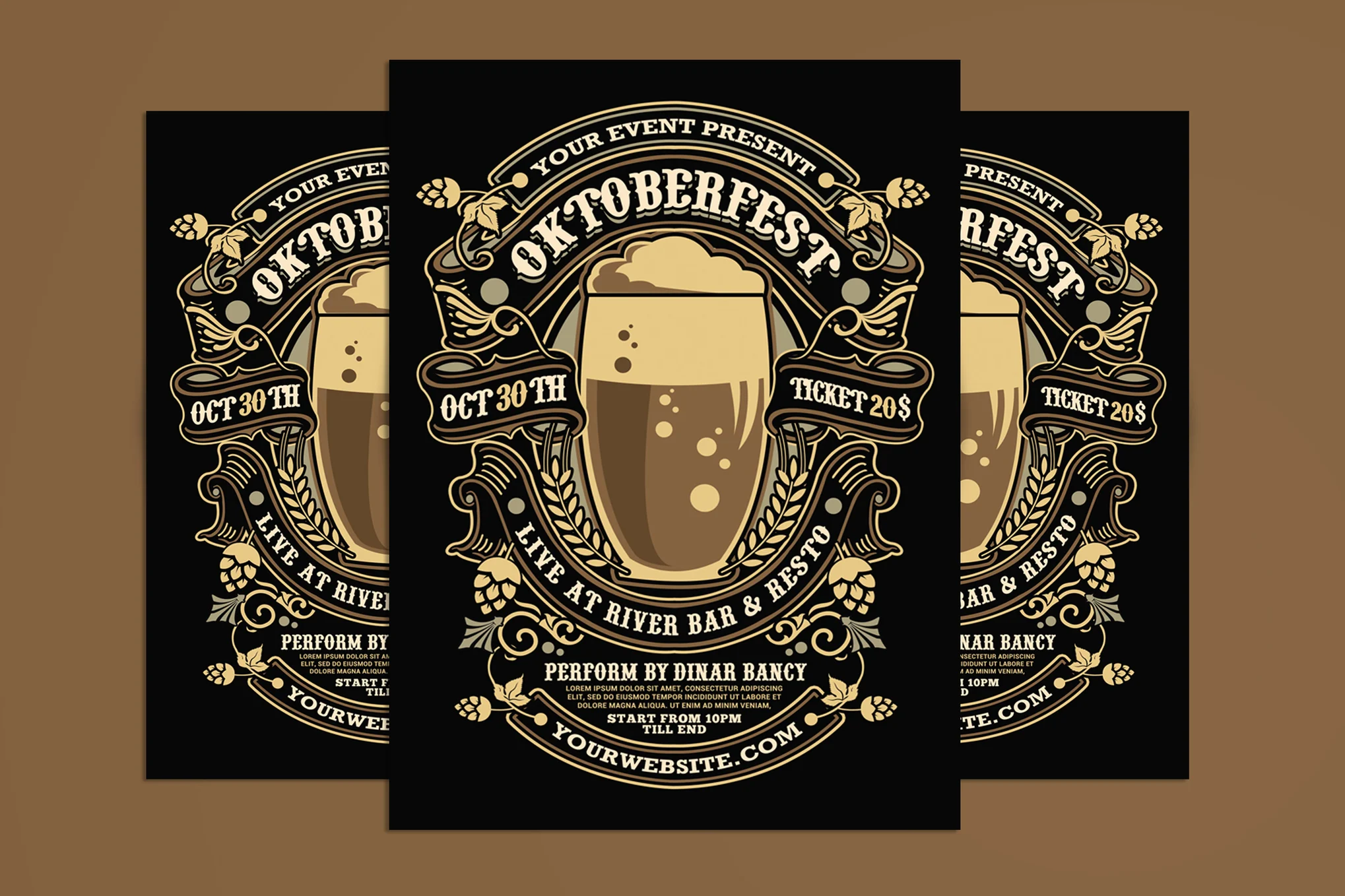 Classy Oktoberfest Flyer Template